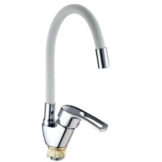 Кухонний змішувач Mixxus YUB4-181 Reflector White з білим силіконовим виливом (MI6482) Харків