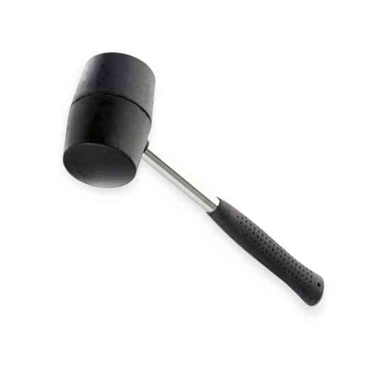 Киянка гумова 340г, 55мм чорна гума, металева гума. ручка Мукачево