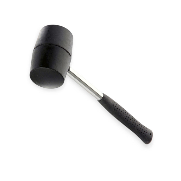 Киянка гумова 340г, 55мм чорна гума, металева гума. ручка Мукачево - фото 1