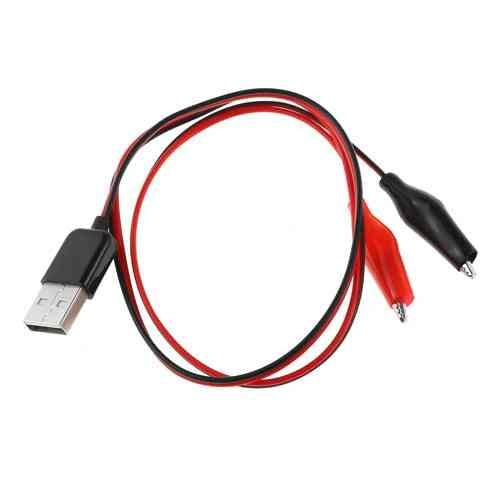 Кабель переходник USB Type-A на зажимы крокодилы, 60см Киев