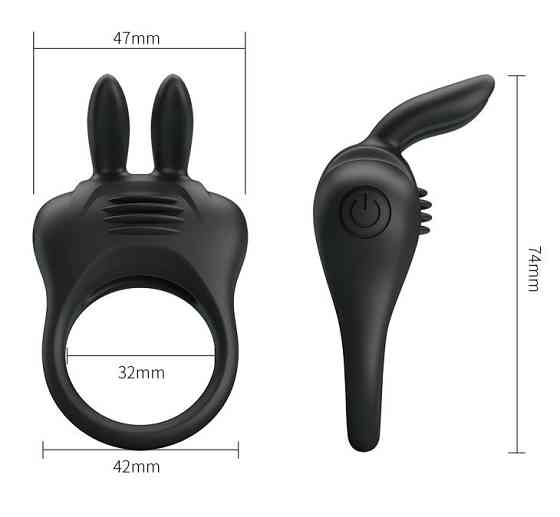 Кільце ерекційне серії Pretty - DAVION Silicone Vibration, BI-210264 Sex Aura Київ