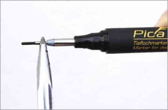 Маркер фірмовий з довгим носиком Pica-Ink Deep Hole Marker, 150/40 червоний Одеса