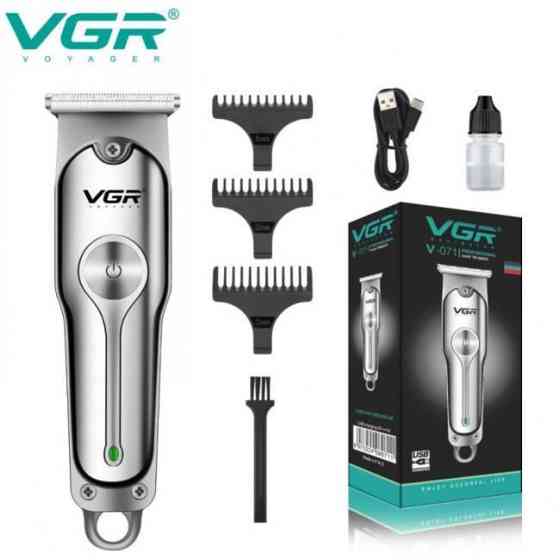 Машинка для стрижки волос VGR V-071 с лезвиями из нержавеющей стали, мощный аккумулятор, 4 насадки Одесса