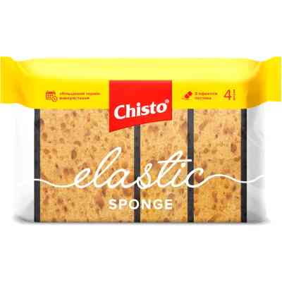 Губки кухонні Chisto Elastic Sponge 4 шт. (4823098409014) Вінниця