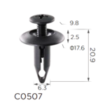 Закрутка кліпса кріплення Clipss 0507 — GM, Ford | N808147-S, N808147S, 10139822, 25680782, 11131 Ковель - фото 2