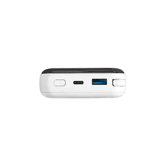 Повербанк (Power Bank) Brevia 10000mAh 22.5W Type-C+Lightning Cable, Li-Pol, LCD белый Львов