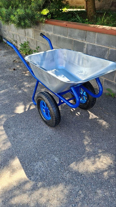 Тачка строительная Garden joys Т2КП-200 Синяя Тележка строительная Тачка двухколесная Тачка садовая Белая Церковь - изображение 9