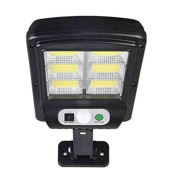 Вуличний ліхтар на сонячній батареї + пульт, Solar Light BL BK120-6COB / LED прожектор з датчиком руху Київ