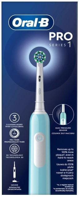Зубна електрощітка Braun Oral-B Pro1 D305.513.3 CrossAction Caribbean Blue ( 28566 ) Харьков - изображение 7