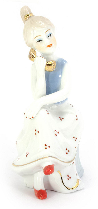 Статуэтка фарфоровая Девушка с телефоном Киев - изображение 1