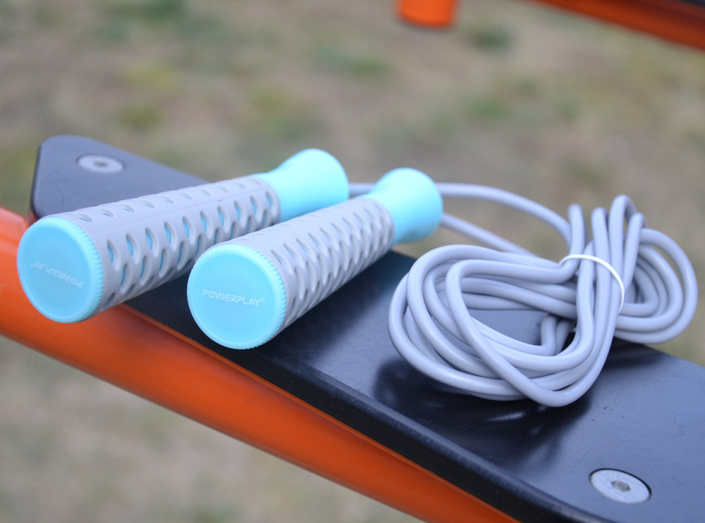 Скакалка PowerPlay 4206 Jump Rope PRO+ Сіро-м'ятна (2,75m.) Кам'янське - фото 7