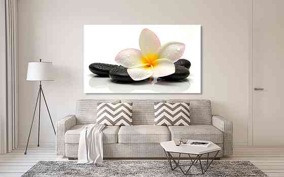 Картина холст в гостиную / спальню Спа-камені з франжіпані    MLP_104 90х180см Киев