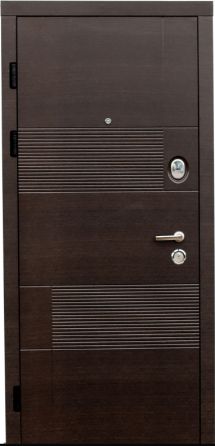 Двері вхідні Наші Двері Стандарт  Ескада 1 Венге темний 860х2040 мм Київ