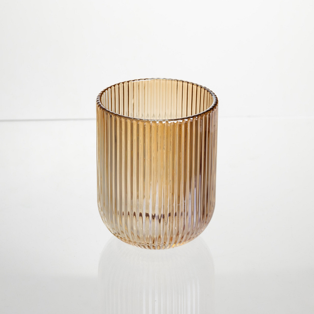 Набір скляних стаканів 6 штук 250 мл універсальних Коричневий Yiwu HP-19-196 Київ - фото 2