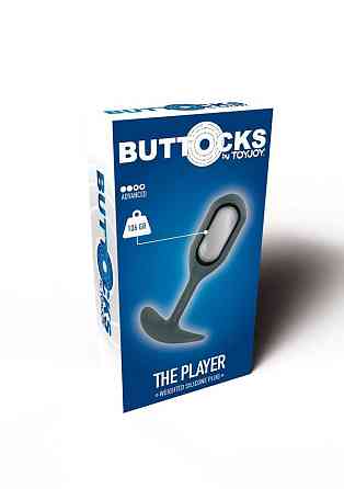 Анальная пробка Toy Joy Buttocks The Player Weighted утяжелённая, чёрная Sex Aura Киев