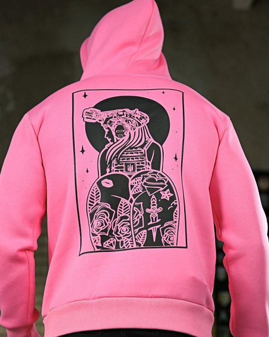 Милитари худи на флисе GENESIS girl pink ПП8071 Одесса - изображение 4