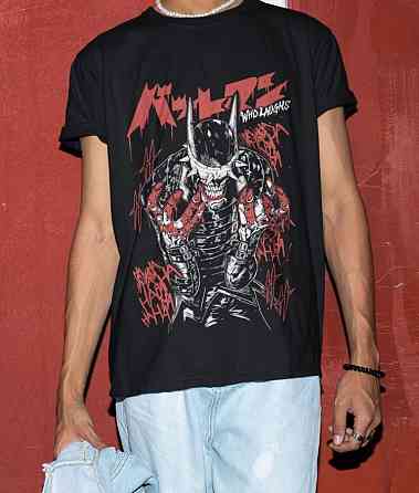 Футболка для мальчика аниме Батман Комикс Джокер Вхо оверсайз (рост от 165 до 180 ) Черний AnimeJ0884m Днепр