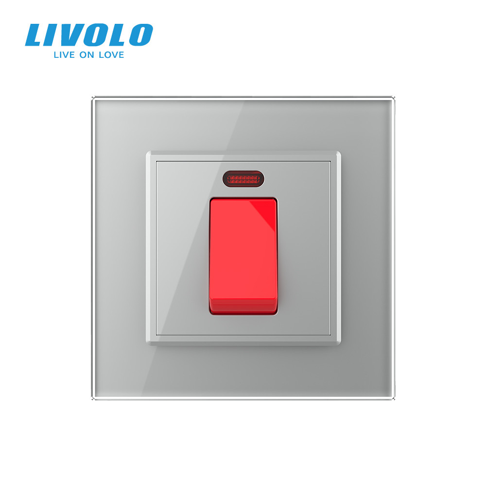 Майстер вимикач 20 ампер Livolo сірий (VL-C7KMKV20A-2IP) Коломыя - изображение 9