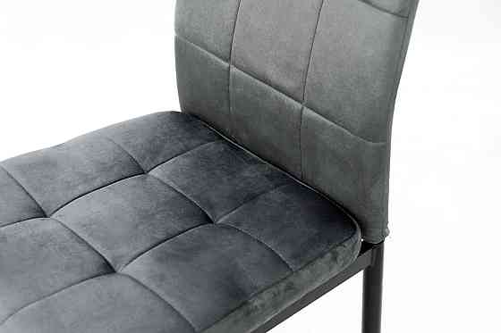 Стілець Айс, чорний/велюр сірий Киев