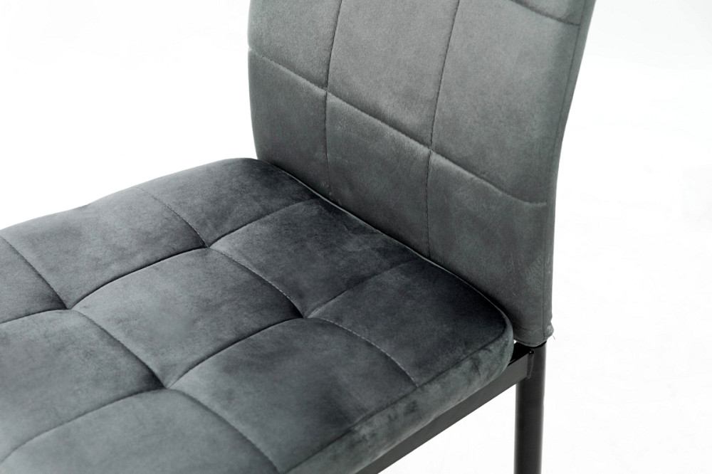 Стілець Айс, чорний/велюр сірий Киев - изображение 6