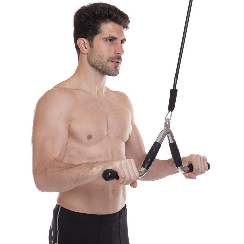 Рукоятка для тяги на трицепс V-образная обрезиненная Zelart 2739 Киев - изображение 7