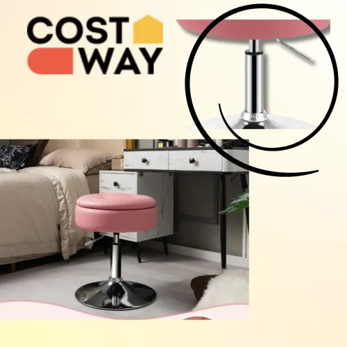 Кресло табурет вращающееся с местом для хранения розовое для спальни и гостиной Киев - изображение 7