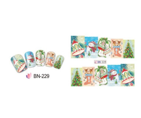 На ногти новогодние наклейки, размер стикера 6*5см, инструкция по применению есть в описании Киев - изображение 1