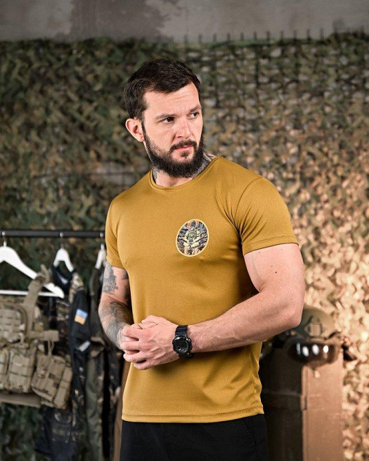 Тактична потовідвідна Футболка Небесна кара кайот ПП7893 Одеса - фото 3