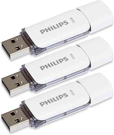 Флешнакопичувач Philips Snow 2.0 3×32GB біло-сірий USB 2.0 читання до 23MB/s портативний для зберігання даних Київ