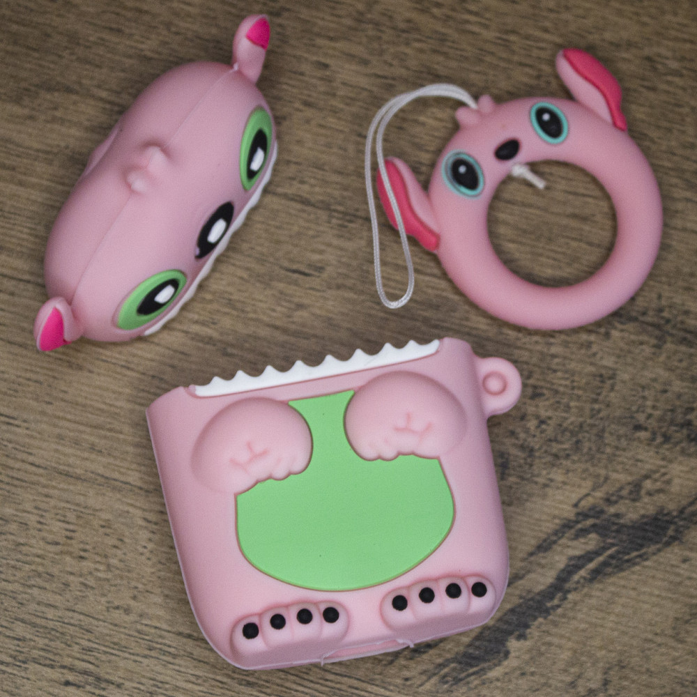 3D чехол для AirPods 1/2 Stitch Pink Киев - изображение 2