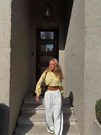 Женские спортивные штаны с лампасами двунитка Молочный, 42/44 Одесса