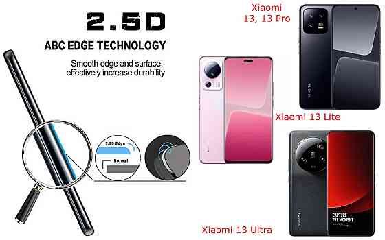 Защитное стекло ArmorGlass для Xiaomi 13, 13 Lite, 13 Pro, 13 Ultra – устойчивое к царапинам и ударам Киев