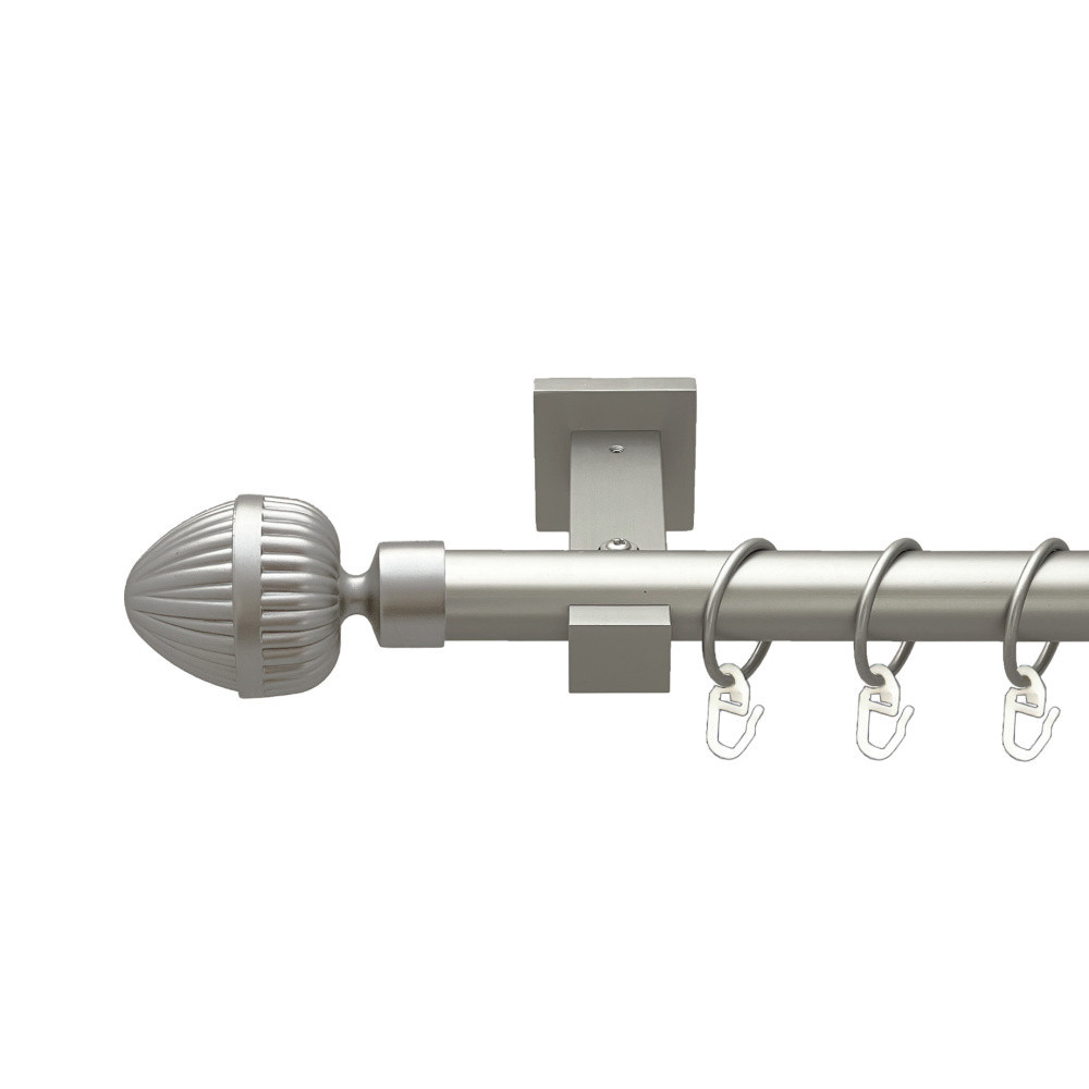 Карниз Orvit Одеон металевий однорядний техно гладка труба кільце металеве Сатин 25 мм 300 см (00-00026288) Львов - изображение 1