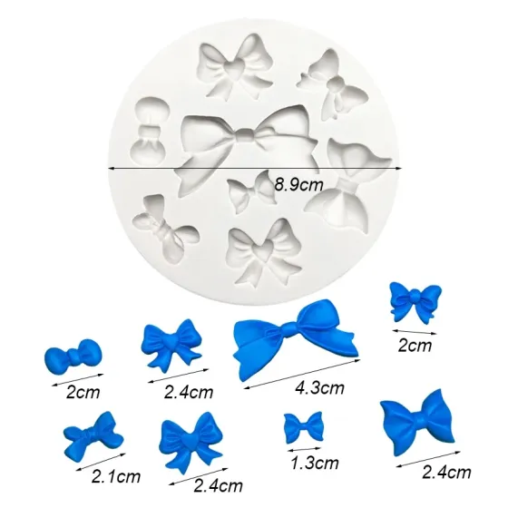 Молд силиконовый Бантики 89 мм серый Киев