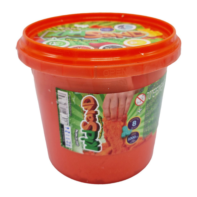 Набір креативної творчості "Кінетичний пісок" KidSand" KS-01-01 відро 1000г Помаранчевий Вінниця - фото 1