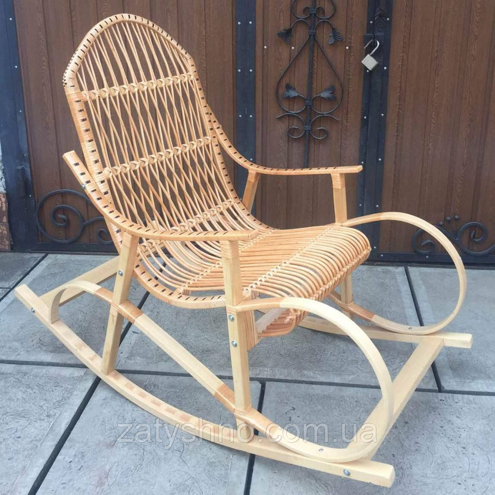 Крісло качалка для дому | крісло-гойдалка плетена для дачі | крісло гойдалка плетене крісло Київ - фото 2