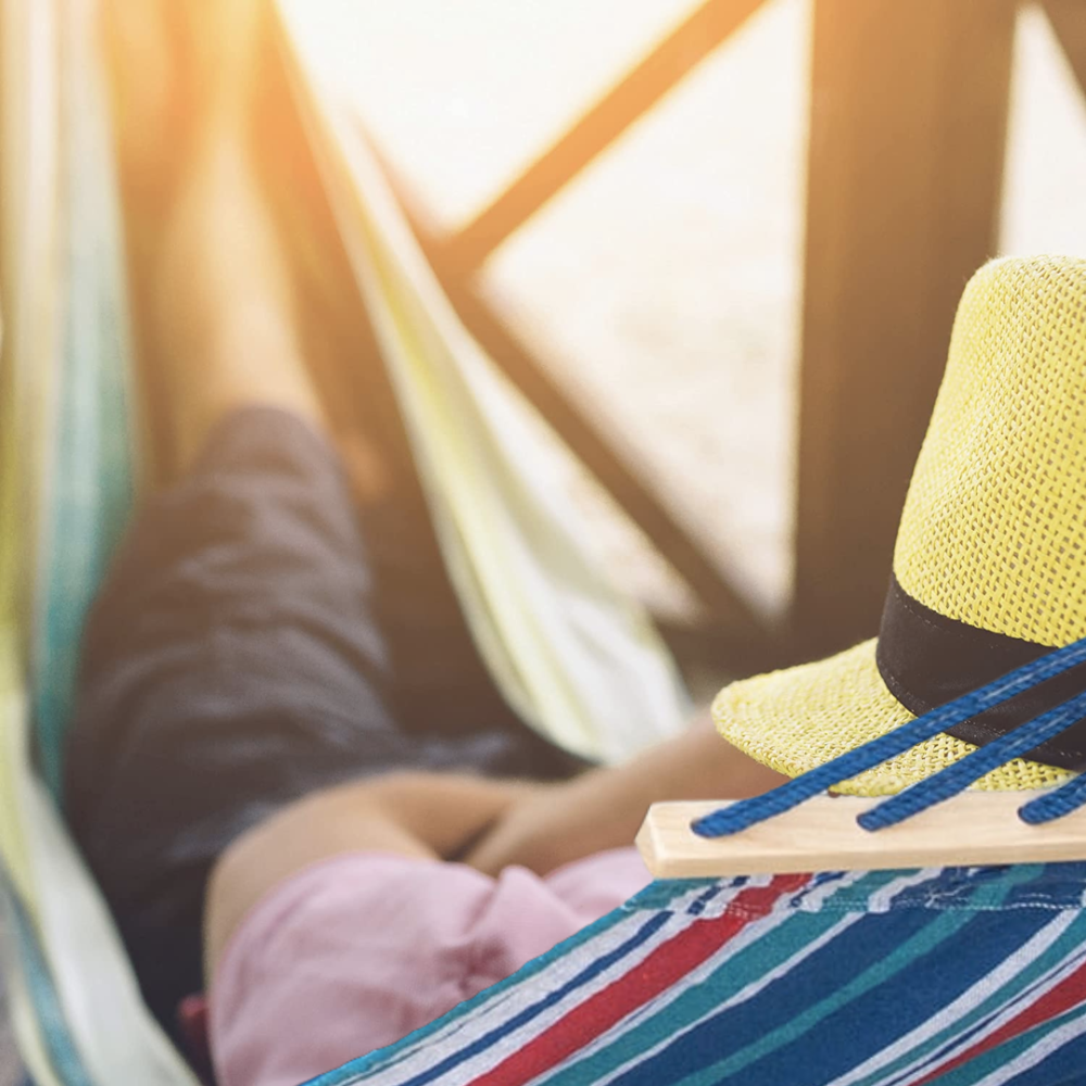 Гамак гавайський Jumi Garden тканинний з планкою синій із червоним Киев - изображение 8