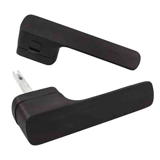 Дверна ручка на розетці M&T Minimal2.0 147957 Left Cr-K чорний брошурований, в комплекті з WC Київ