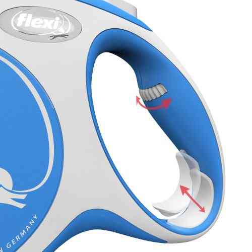 Повідець-рулетка Flexi для собак New Comfort стрічка синя розмір L 5 м/ 60 кг Київ