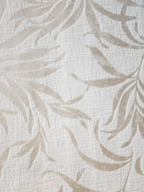 Шпалери вінілові на флізеліні Marburg Chelsea 0.53х10 молочні гілки листя сріблясті Київ - фото 1