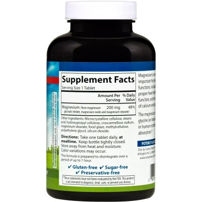Минералы Carlson Магний Хелат, Chelated Magnesium, 180 таблеток (CL5612) Винница - изображение 2