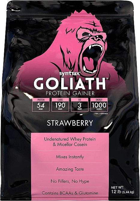 Гейнер Syntrax Goliath 5.4 kg (Strawberry) Луцьк - фото 1