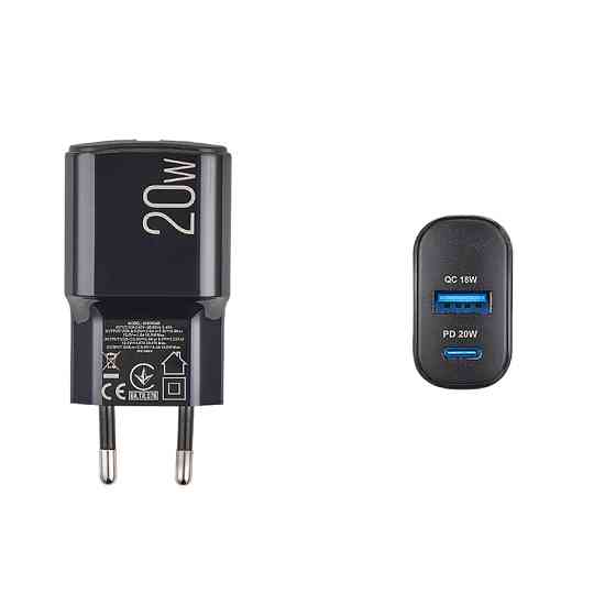 Сетевое зарядное устройство Brevia ePower PD20W USB-C+USB-A черный Львов