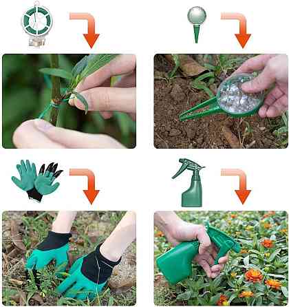 Набор для сада и огорода,сумка с комплектом ручных, садовых инструментов с опрыскивателем и аксесуарами Каменец-Подольский