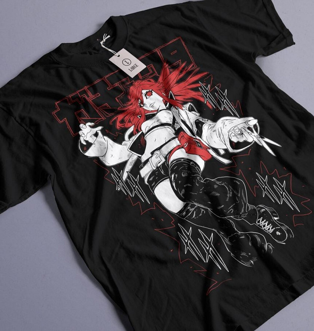 Футболка для хлопчика з аніме принтом Гакхіакута Томе Джапанесе Танкобон оверсайз (зріст від 165 до 180) Чорний AnimeJ0923m Дніпро - фото 1