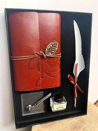 Подарунковий набір пір’яна ручка з чорнильницею RESTEQ — елегантний набір для письма та каліграфії Київ