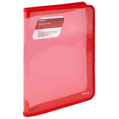Папка на молнии Axent объемная A4 550 мкм Прозрачная Красная (1801-24-A) Винница