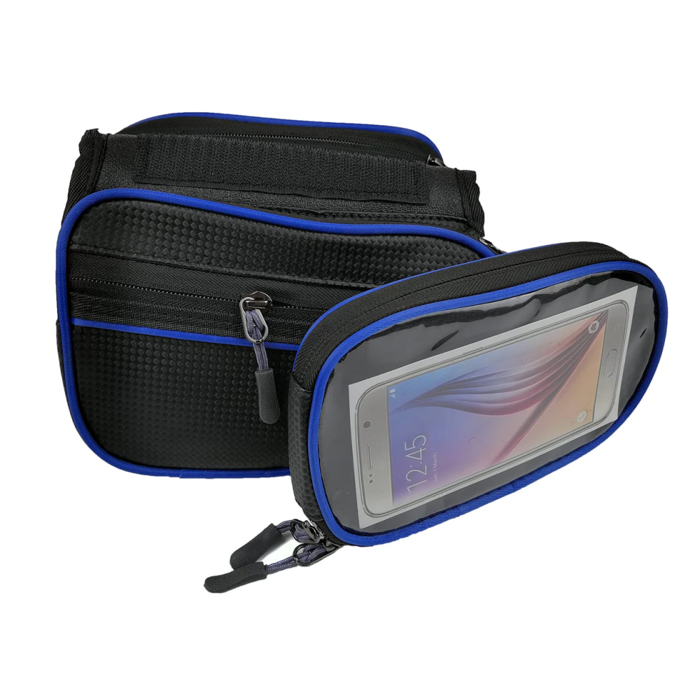 Сумка на раму B-Soul BAO-003, чорно-синя, для смартфонів. Бровари - фото 4