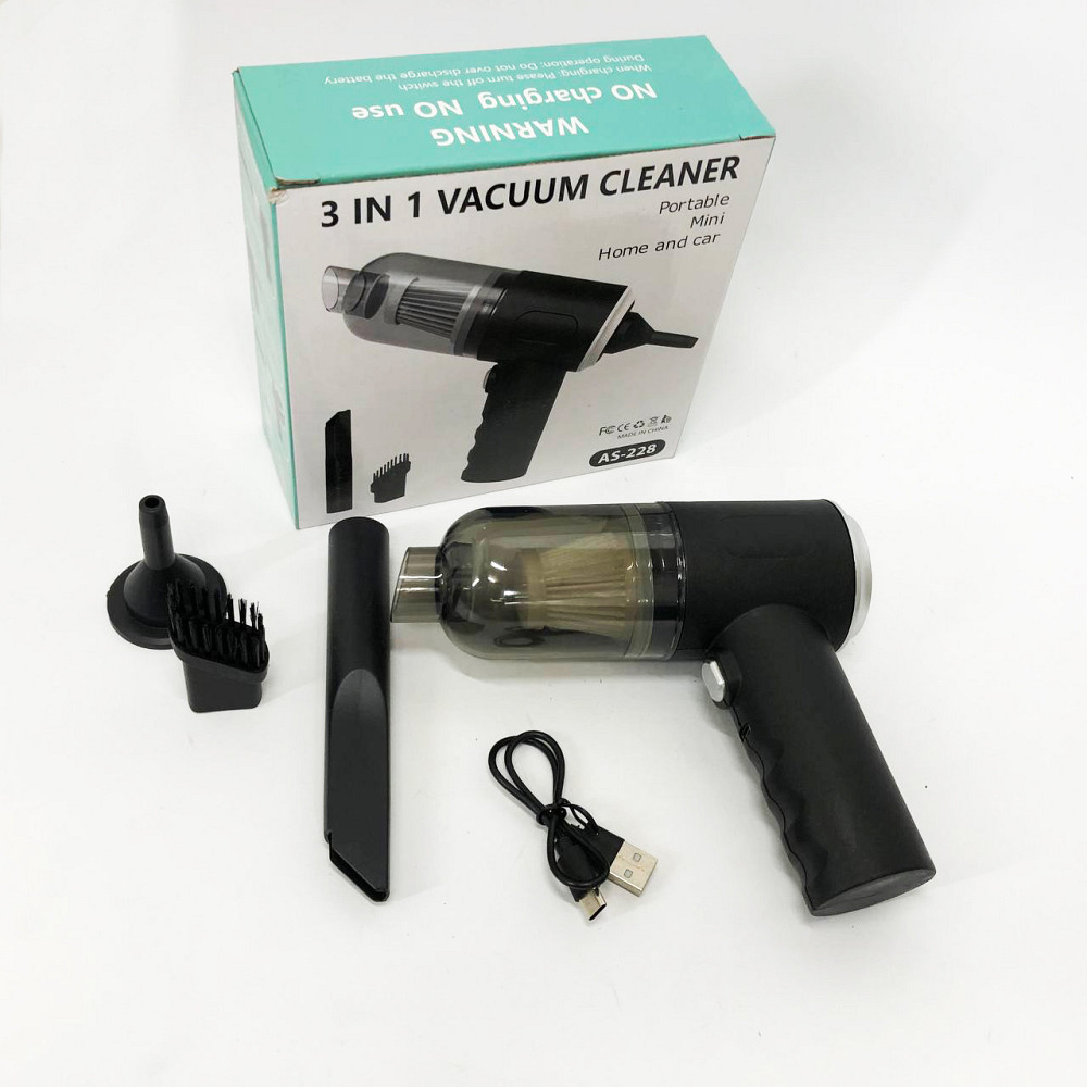 Пилосос для чищення машини AS-228, Вакуумний автомобільний пилосос від прикурювача, Автомобільний FU-93 Львів - фото 3