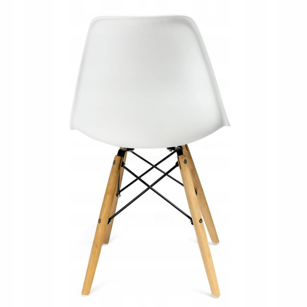 Стілець Eva Jumi у скандинавському стилі з дерев'яними ніжками білий Київ - фото 5